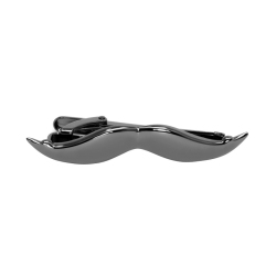Black mustache tie clip