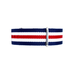 Nato watchstrap red white blue 20 mm